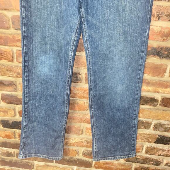 Lee Dark Wash Blue Denim Relaxed Straight Leg Jeans Men's Size 32x31 - Picture 3 of 8